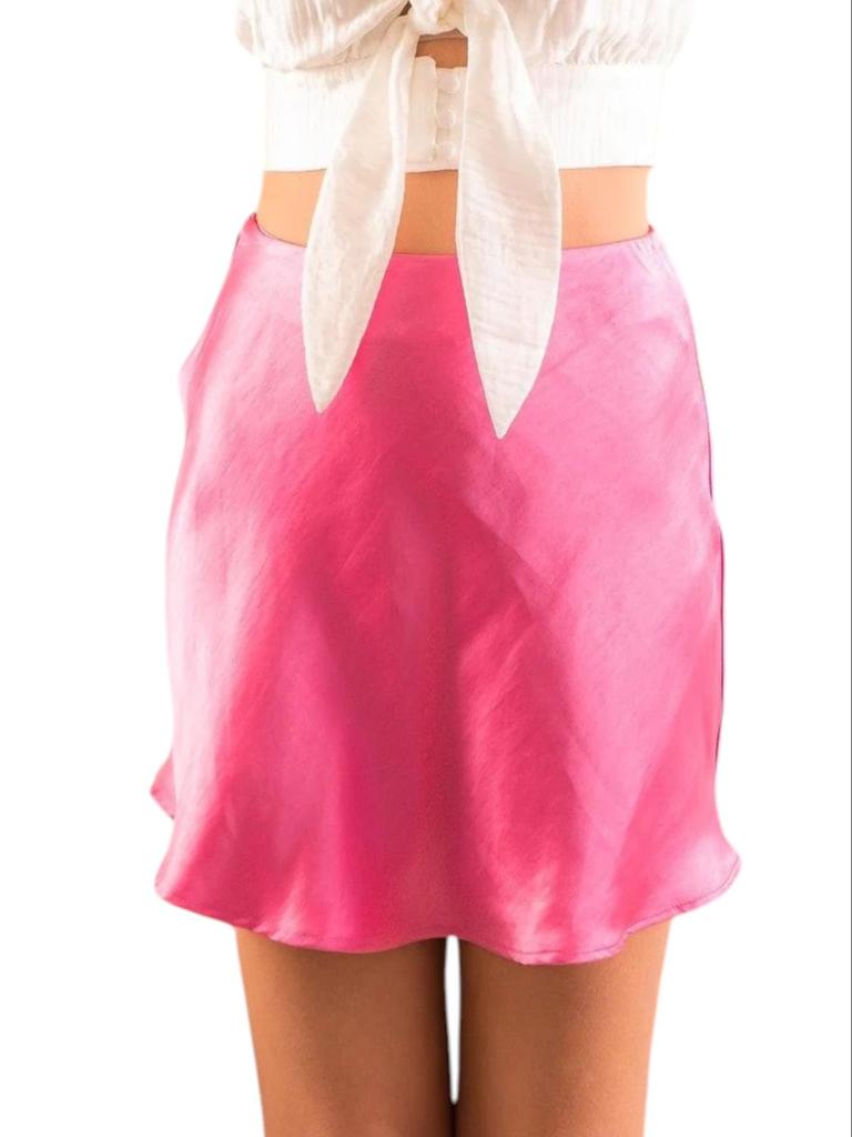 Dress Forum Dress Forum - About Time High Shine Satin Mini Skirt