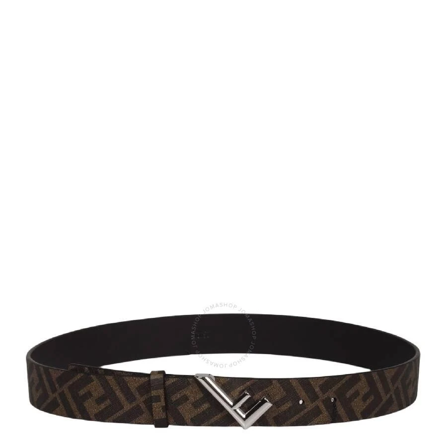 Fendi F-Shaped Buckle Leather Belt 1