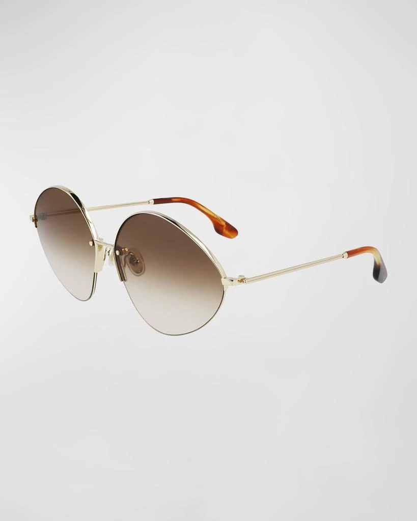 Victoria Beckham V-Star Geometric Oval Metal Sunglasses  display picture 2