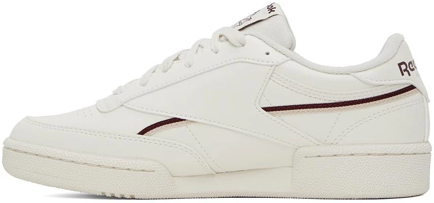 Reebok Off-White & Burgundy Club C 85 Sneakers 3