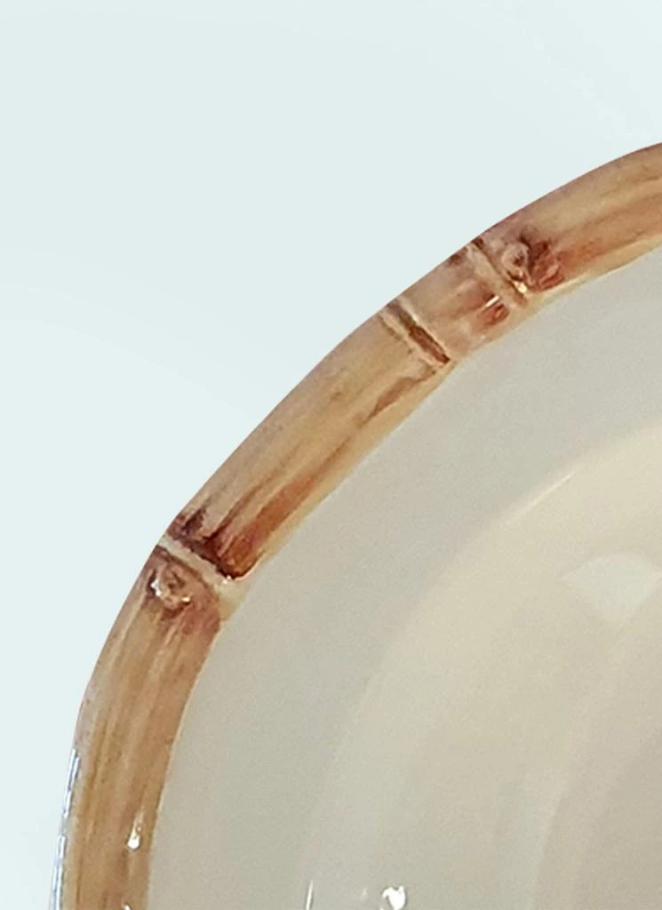 Les-Ottomans Set Of Four Bamboo Soup Plates 2