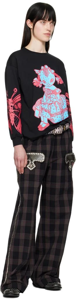 CHOPOVA LOWENA Black Dotty Oversized Jersey T-shirt 5