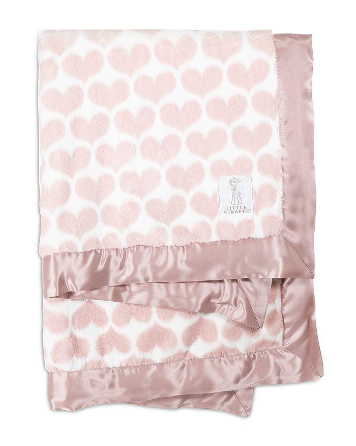 Little Giraffe Luxe™ Faux Fur Heart Army Blanket - Baby