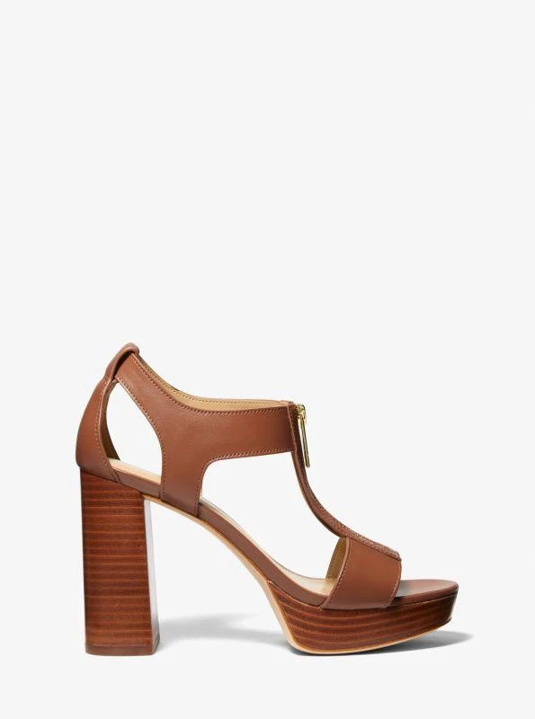 Michael Kors Berkley Leather Block-Heel Sandal 2
