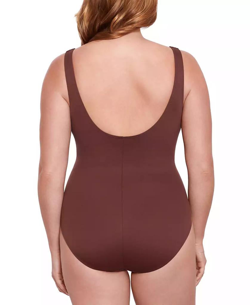 Miraclesuit Plus Size Escape Underwire Allover-Slimming Wrap One-Piece Swimsuit