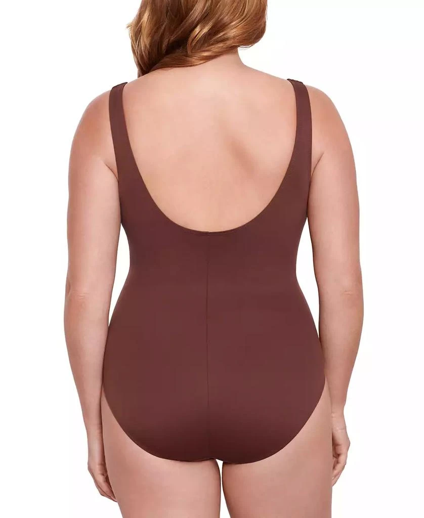 Miraclesuit Plus Size Escape Underwire Allover-Slimming Wrap One-Piece Swimsuit 2