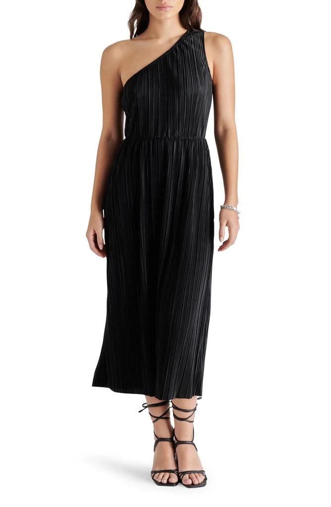 Steve Madden Plissé One-Shoulder Maxi Dress 1