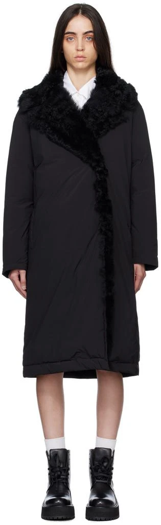 Yves Salomon SSENSE Exclusive Black Long Down Jacket 1