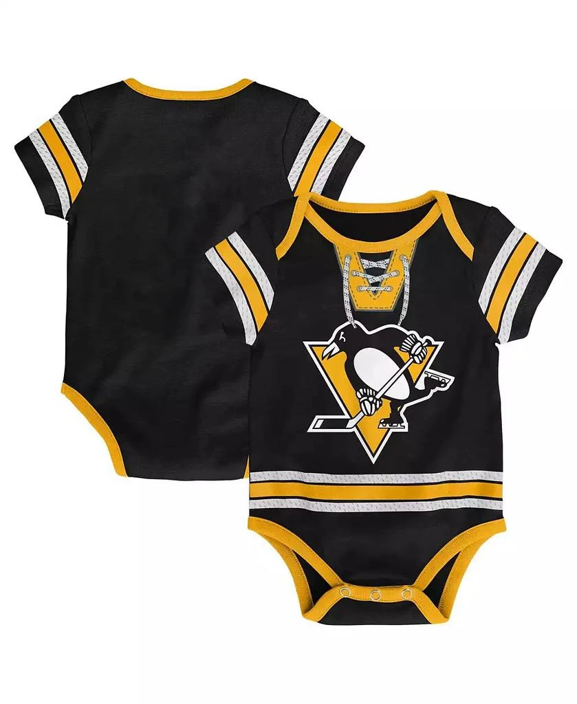 Outerstuff Infant Boys and Girls Black Pittsburgh Penguins Hockey Jersey Bodysuit 1