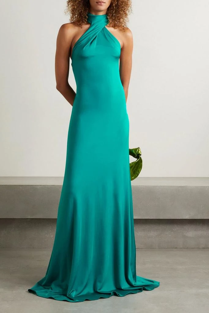 ET OCHS Twisted stretch-satin jersey halterneck  gown 2