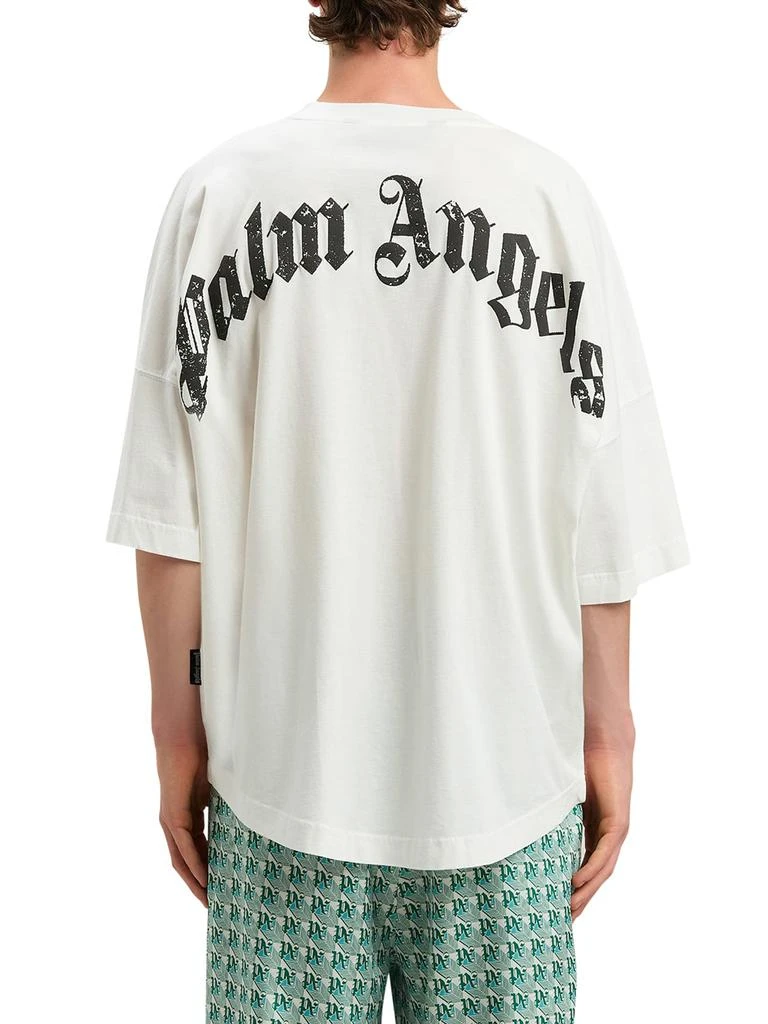 Palm Angels Oversized T-shirt With Curved Logo 4