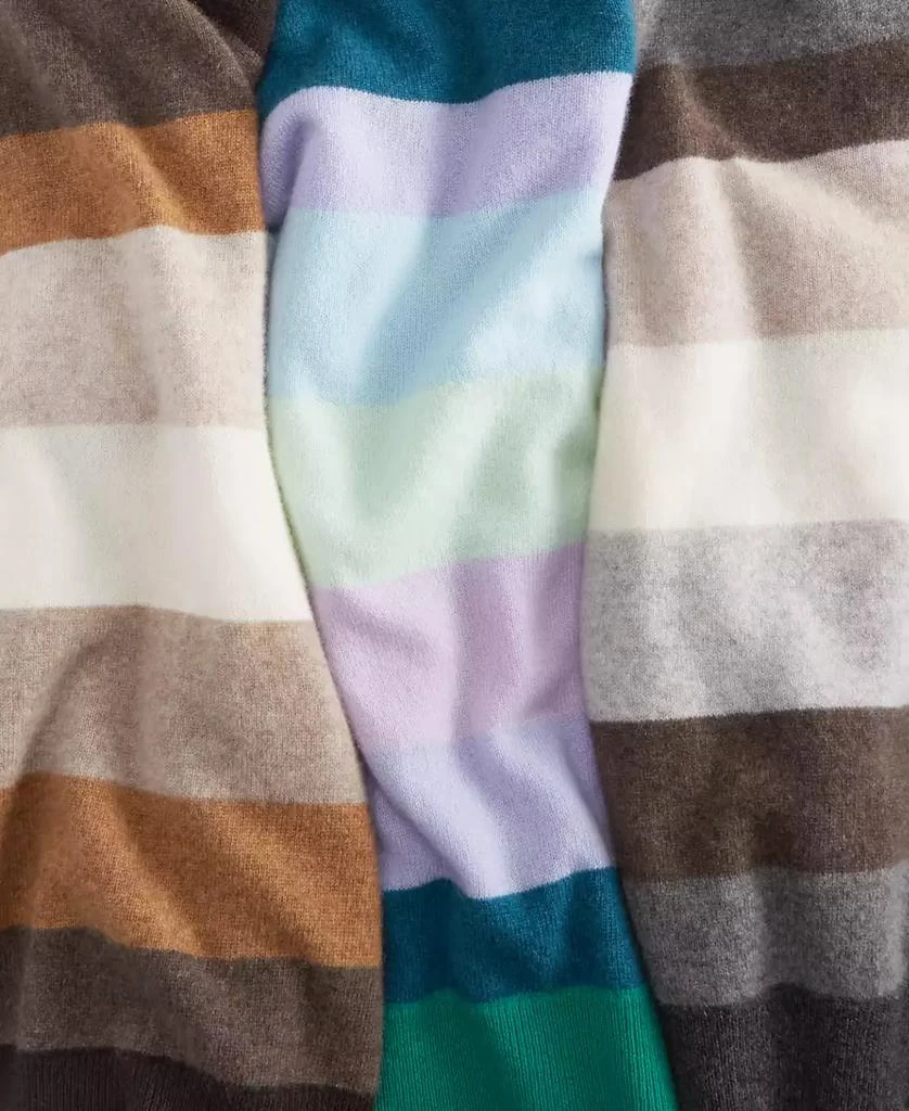 Charter Club Women's Striped 100% Cashmere Turtleneck Sweater, Created for Macy's 5