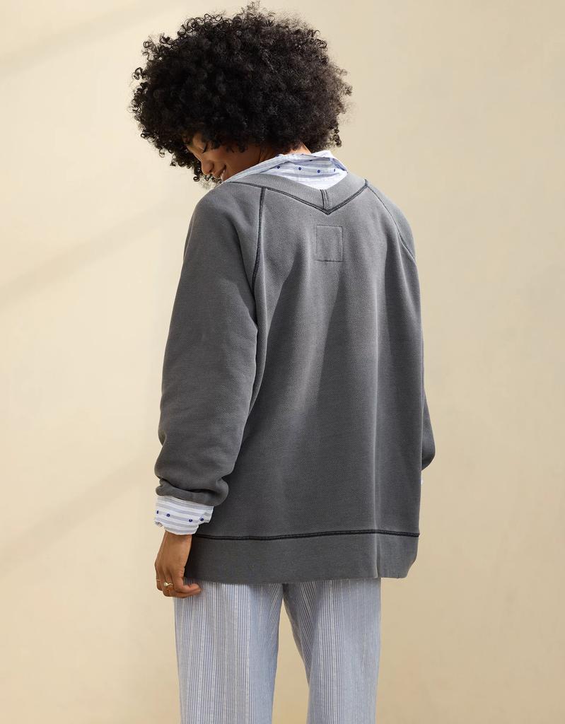 Aerie Aerie Downtime Textured V-Neck Sweatshirt