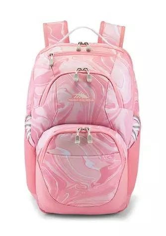 High Sierra Girls Pink Marble Print Backpack