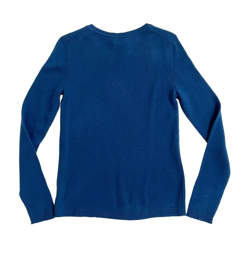 Adrienne Vittadini Women's Cashmere Crewneck Sweater In Blue
