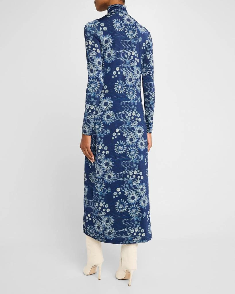Marie Oliver Paxton Floral-Print Turtleneck Midi Dress 3