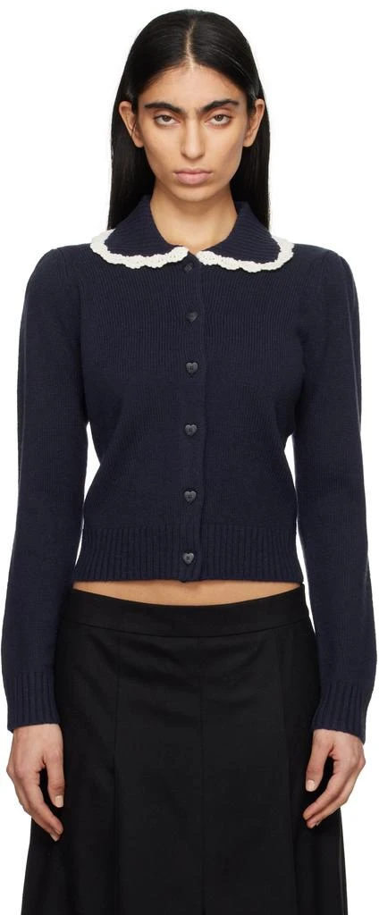 Sandy Liang Navy Roche Cardigan 1