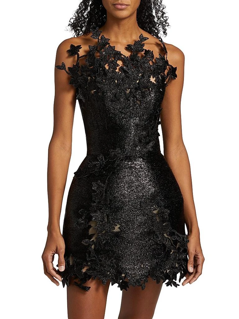 sachin and babi light blue dress Oscar de la Renta CRYSTAL CLUSTER EMBROIDERED DRESS main image 1