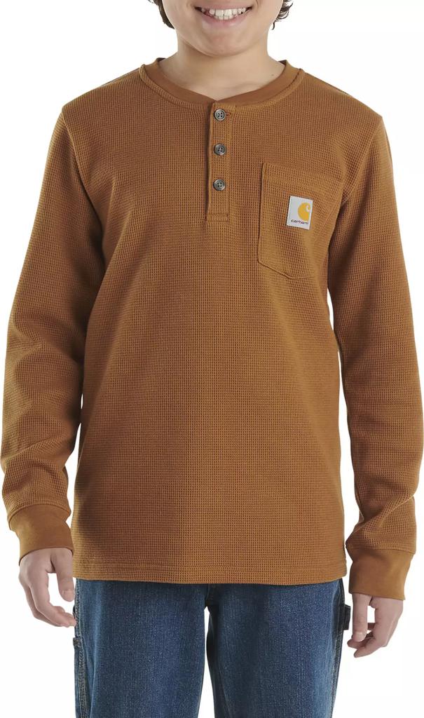 Carhartt Carhartt Little Boys' Long Sleeve Henley Pocket T-Shirt