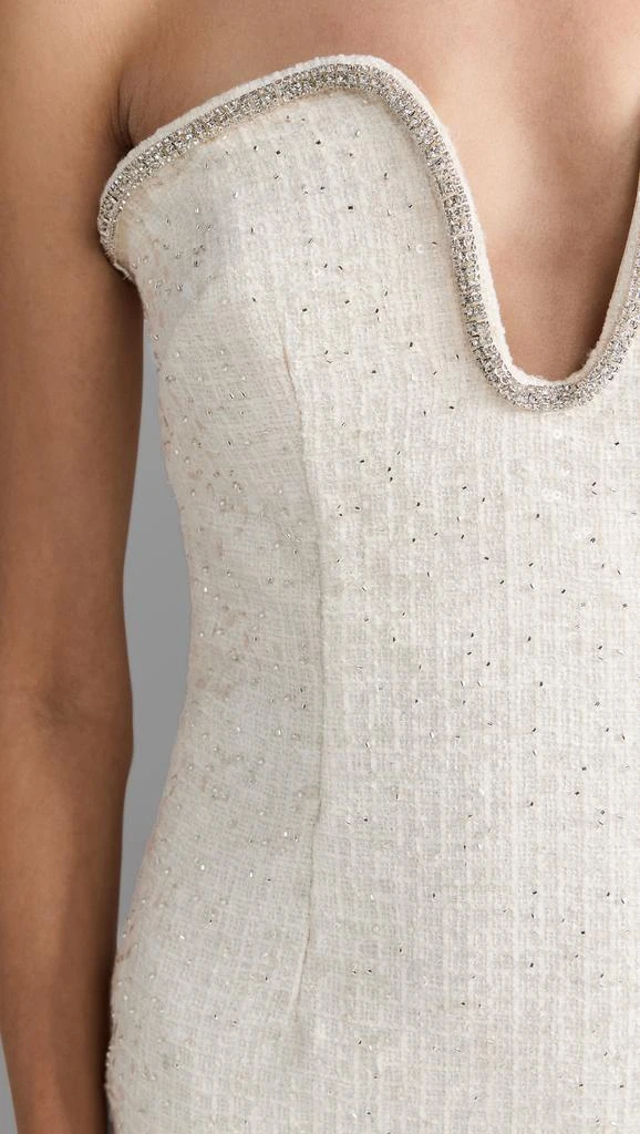 white christmas dresses Cream Boucle Tailored Midi Dress – self-portrait main image 1