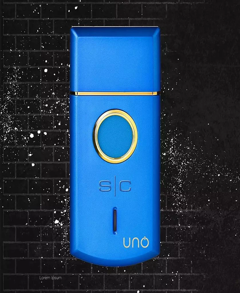 StyleCraft Professional Uno Travel Sized Single USB Rechargeable Mens Foil Shaver with Cap - Blue 8