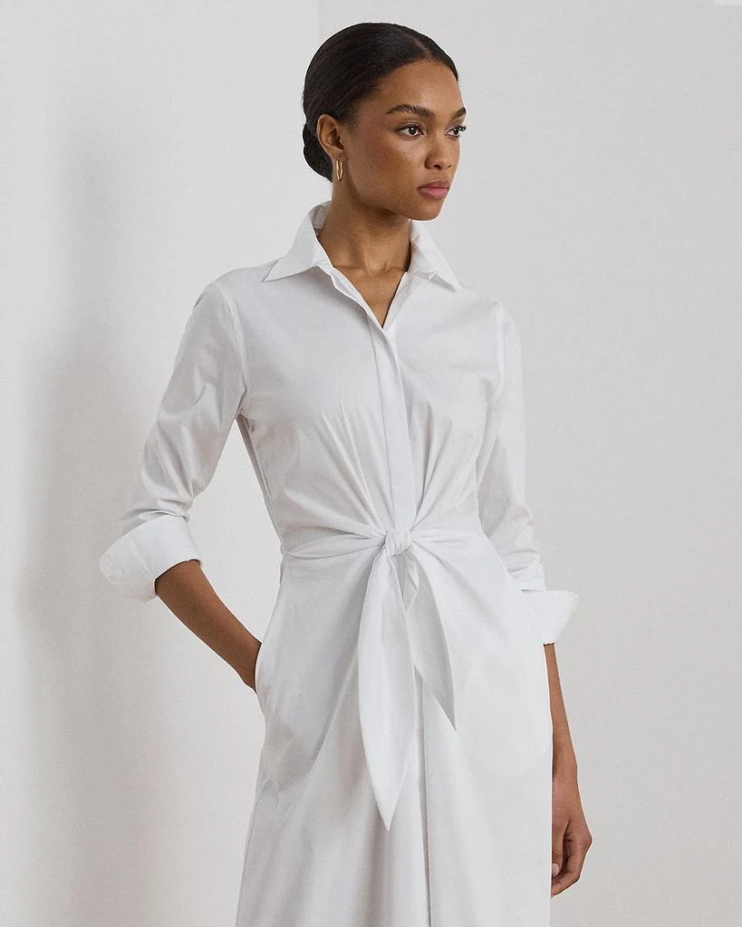 Ralph Lauren Tie Front Cotton Blend Shirt Dress 3