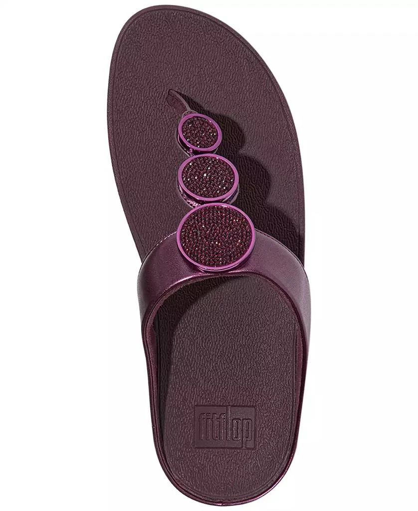FitFlop Women's Halo Bead-Circle Metallic Toe-Post Sandals 15