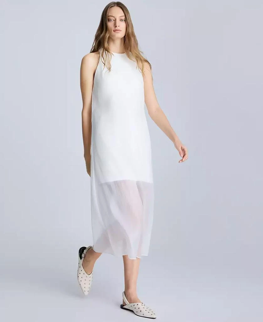 Kenneth Cole Women's Sheer-Overlay Midi Dress 3
