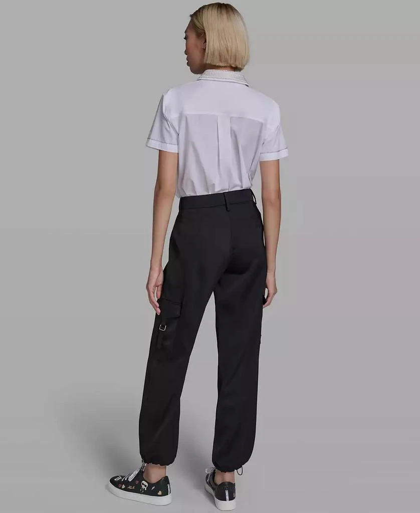 Karl Lagerfeld Paris Women
s Cropped Cargo Pants 8