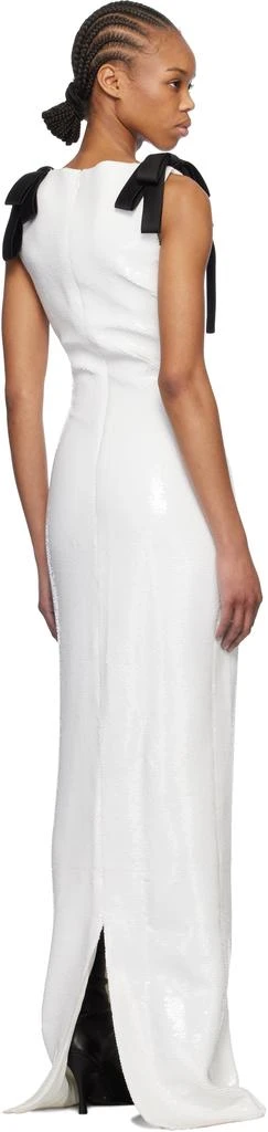 Mônot White Bows Sequins Maxi Dress 3