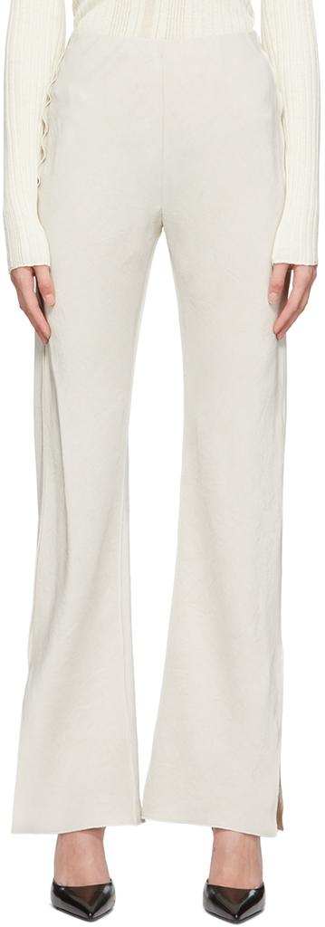 Yuzefi Off-White Acetate Trousers