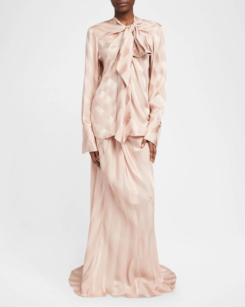 Dries Van Noten Curbi Silk Neck-Tie Blouse 2