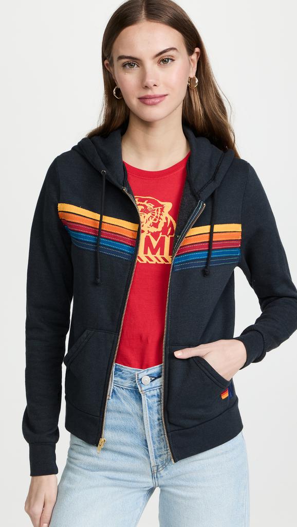 Aviator Nation 5 Stripe Hoodie