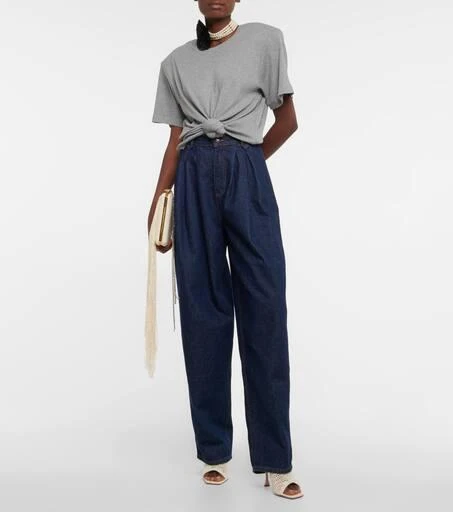 Magda Butrym Cropped cotton-blend T-shirt 2