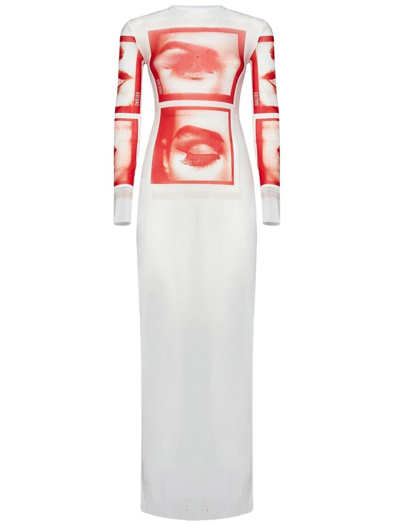 Jean Paul Gaultier Jean Paul Gaultier THE WHITE EYES AND LIPS Long Dress 1