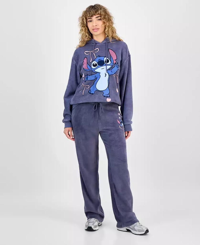 Disney Juniors' Stitch Plush Fleece Sweatpants