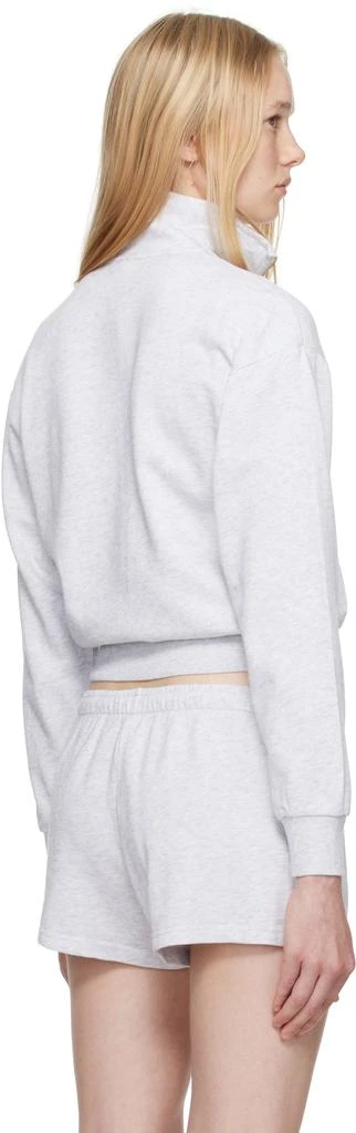 SKIMS Gray Lightweight Fleece Shrunken Quarter Zip Sweatshirt 3