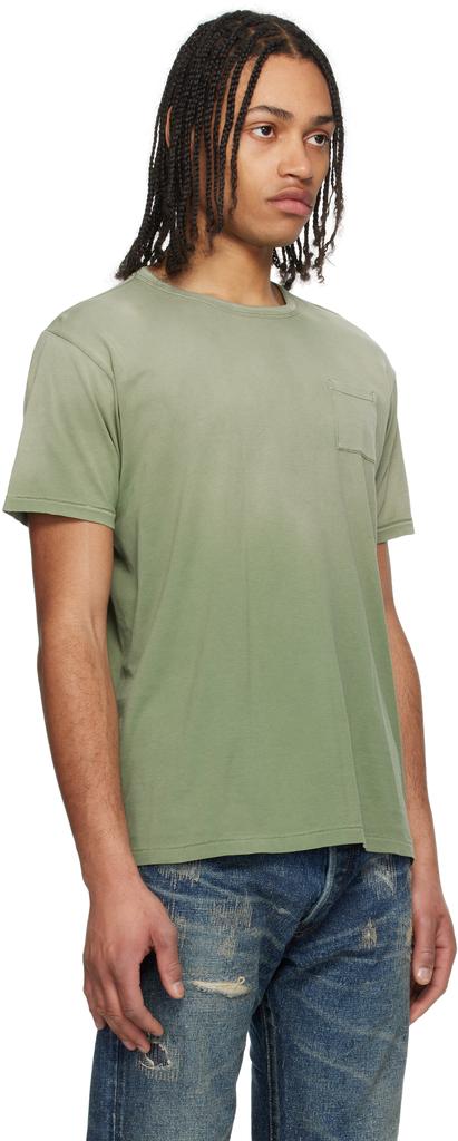 RRL Green Garment-Dyed Pocket T-shirt