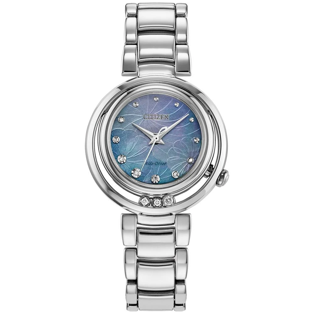 Citizen Eco-Drive Women's Arcly Diamond (1/10 ct. t.w.) Stainless Steel Bracelet Watch 30mm 1