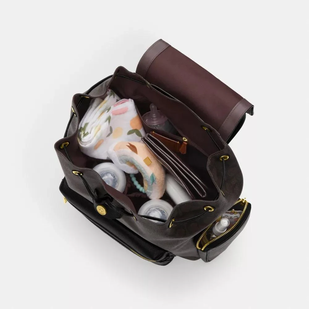 Coach Baby Backpack In Signature Canvas 5