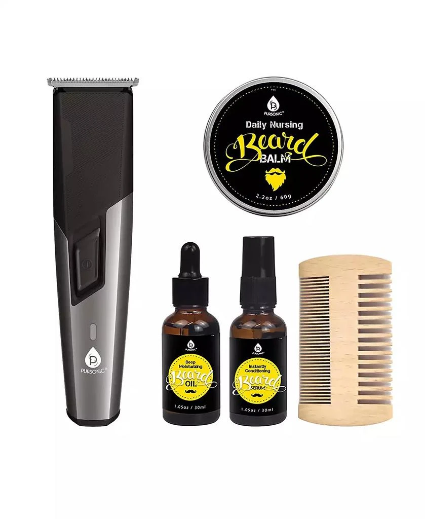 PURSONIC Mario Lopez Rechargeable Men s Grooming
Beard Care Bundle – Complete Hair, Beard, Nose, and Ear Kit