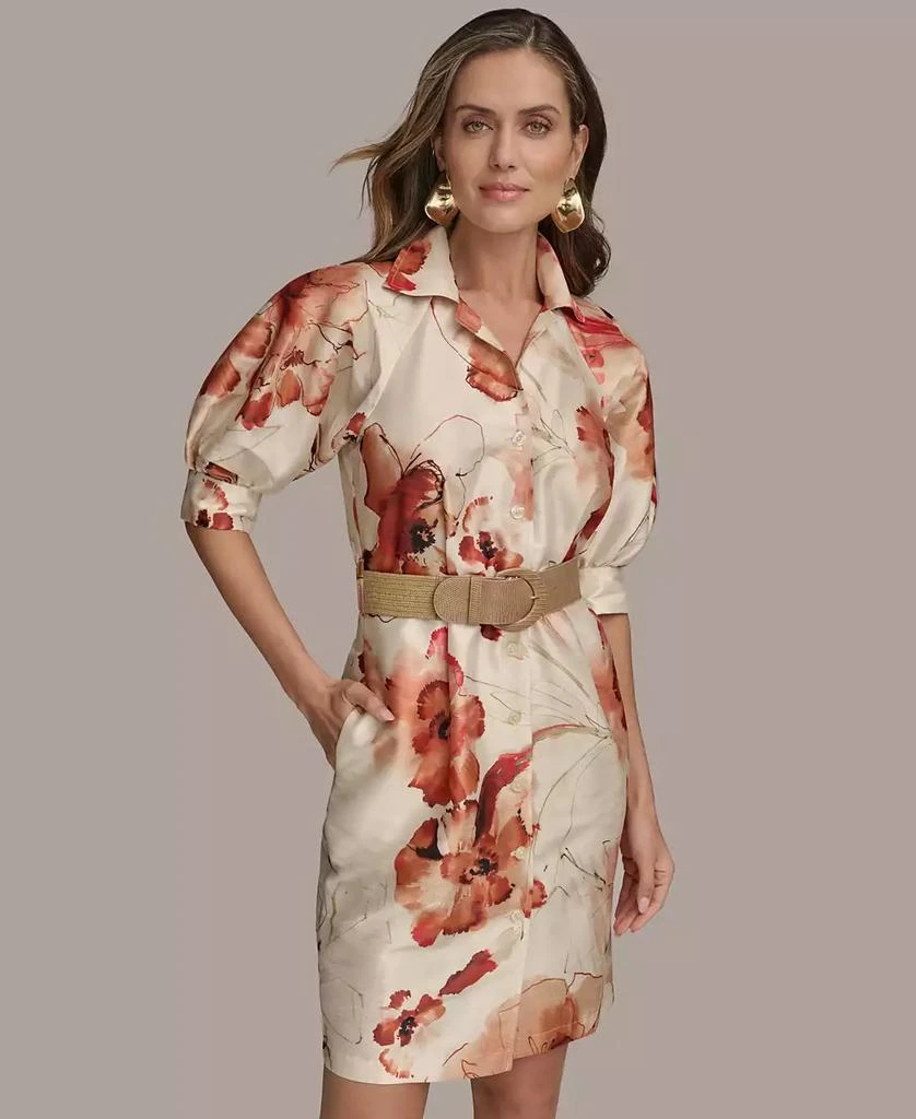 Donna Karan Women's Printed Belted Shirtdress 4