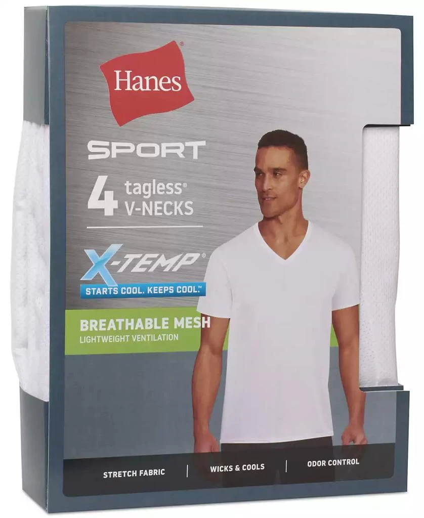 Hanes Men's X-Temp® V-Neck Mesh T-Shirts - 4-pk. 3