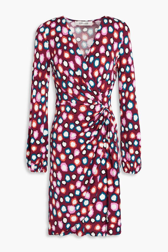 Diane von Furstenberg Wrap-effect printed jersey mini dress