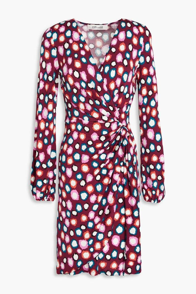 DIANE VON FURSTENBERG Wrap-effect printed jersey mini dress 1