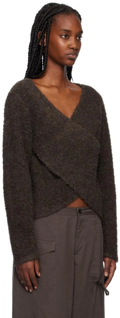 Deiji Studios Brown Crossover Sweater 2