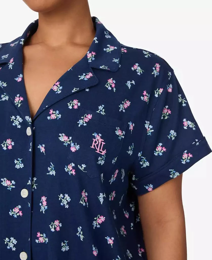 Ralph Lauren Plus-Size 2-Piece Notch Collar Shirt and Bermuda Shorts Pajama Set 2