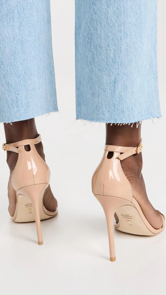 Stuart Weitzman Nudist Curve 100 Patent Sandals 3