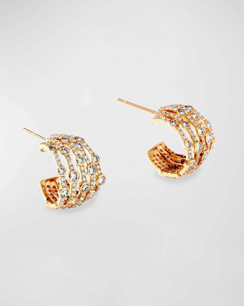 Syna 18K Cosmic Hoop Earrings with Diamonds 1