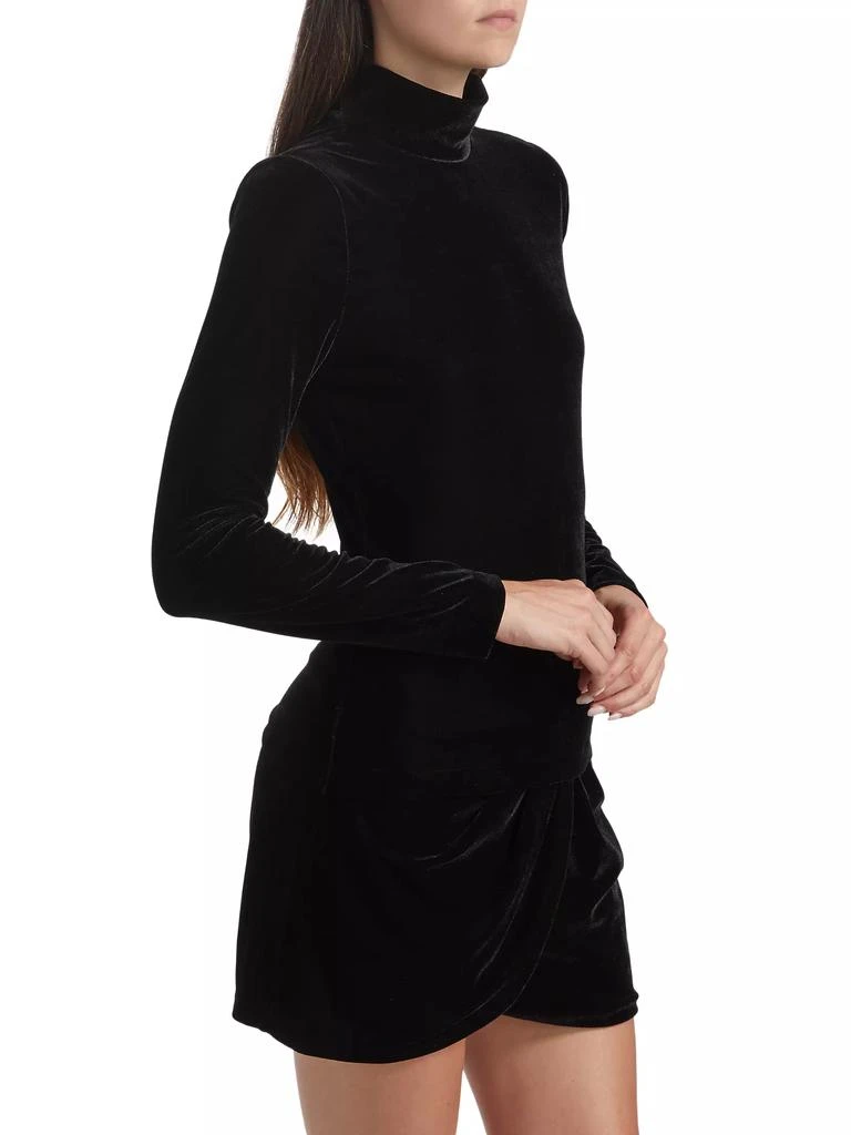 ET OCHS Kourtney Velvet Turtleneck Top 4